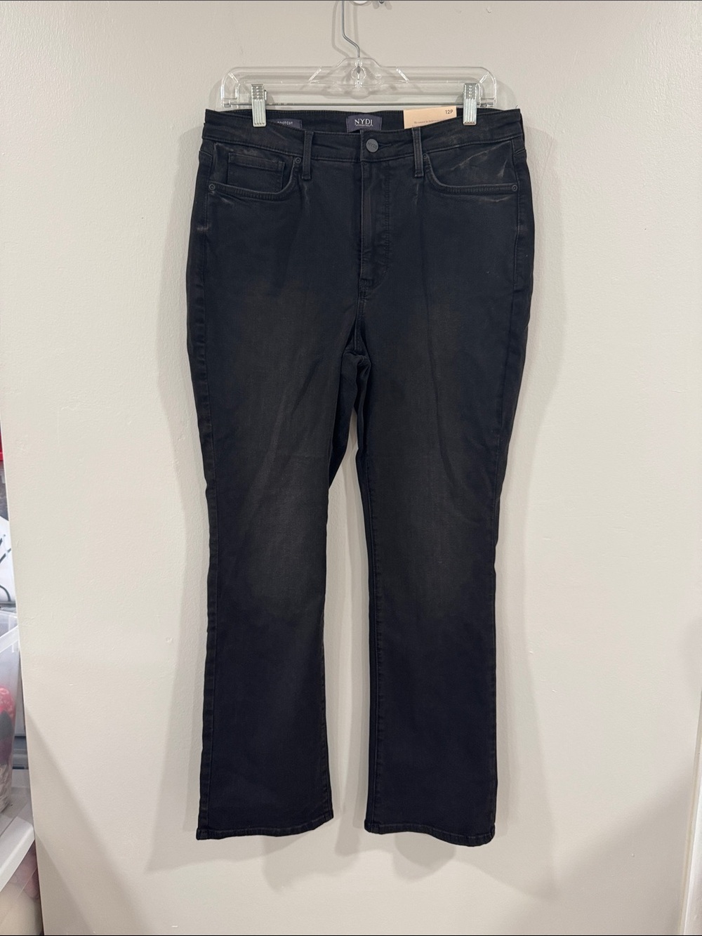 NYDJ new Black Slim Bootcut stretch Jeans
